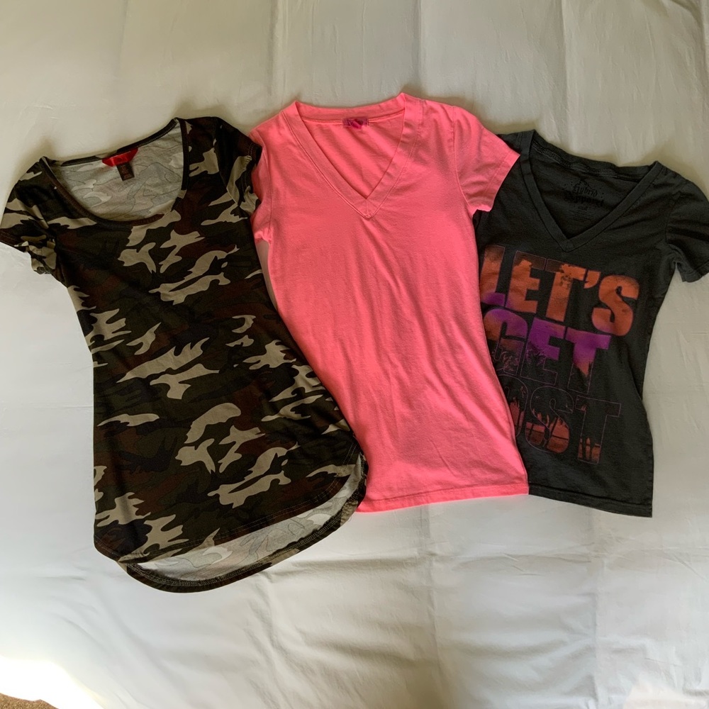 Three tee shirts